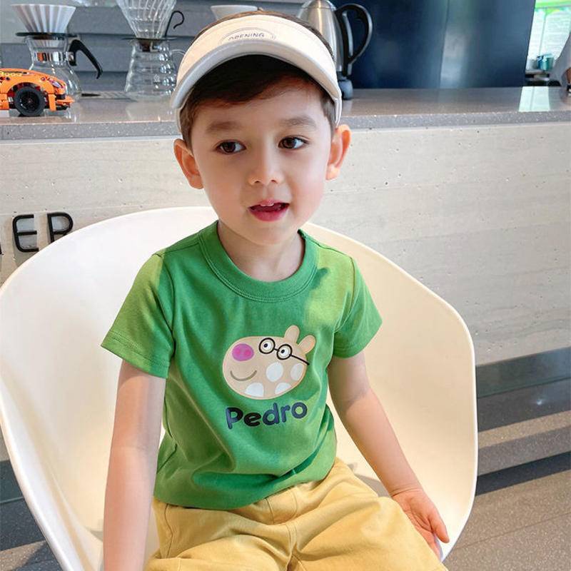 Áo Thun Cotton Tay Ngắn Cổ Tròn Màu Trơn Thời Trang Mùa Hè Hàng Mới Dành Cho Trẻ Em