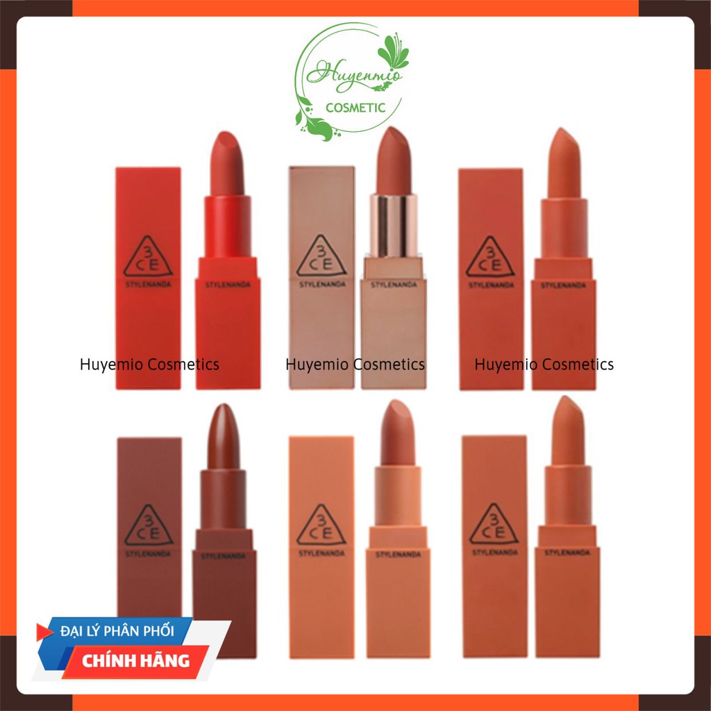 Son 3CE Mood Recipe - Son thỏi 3CE lì mịn ( Hàng chính hãng)