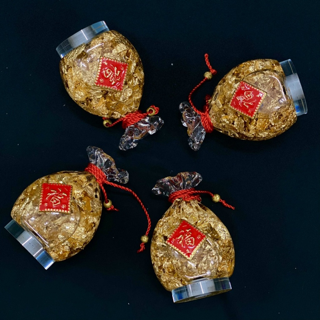 Túi Tiền Vàng Thần Tài , Túi Tiền Phong Thủy - Kèm Hộp Như Hình