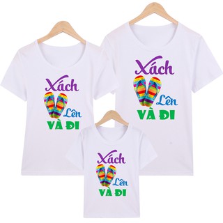 Áo gia đình in hình xách dép lên và đi -M25 - Thương Hiệu Yano