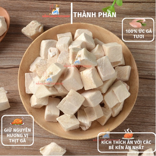 Ức gà, gà sấy khô cho mèo , chó LOẠI 1, snack thưởng, thức ăn sấy khô cho mèo