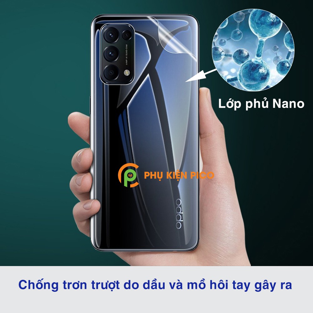 Dán lưng Reno 5 full viền full mặt lưng full viền trong suốt PPF tự phục hồi vết xước - Dán dẻo Oppo Reno 5