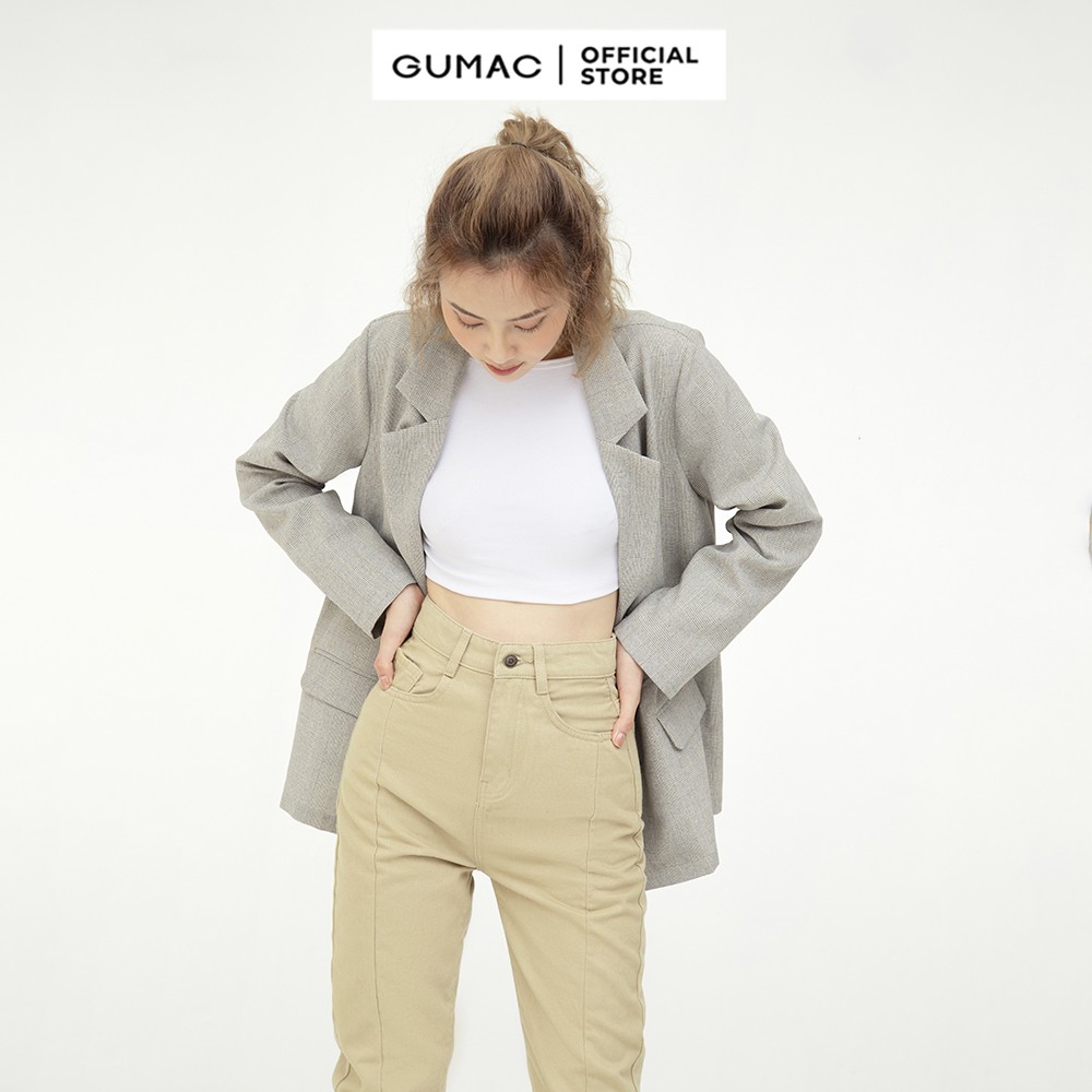 Áo vest phối nắp túi GUMAC chất bố cotton dày dặn AB5135 | BigBuy360 - bigbuy360.vn