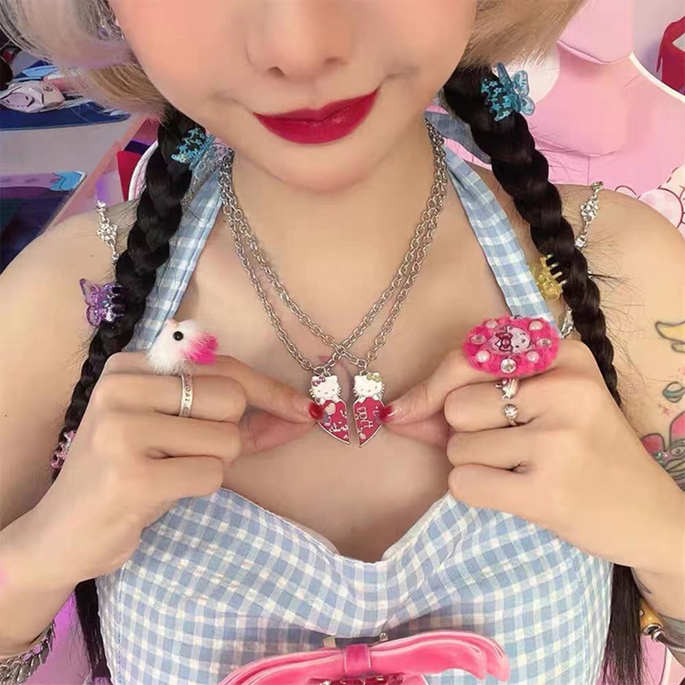Set 2 Vòng cổ Tình Bạn Mặt Hello Kitty