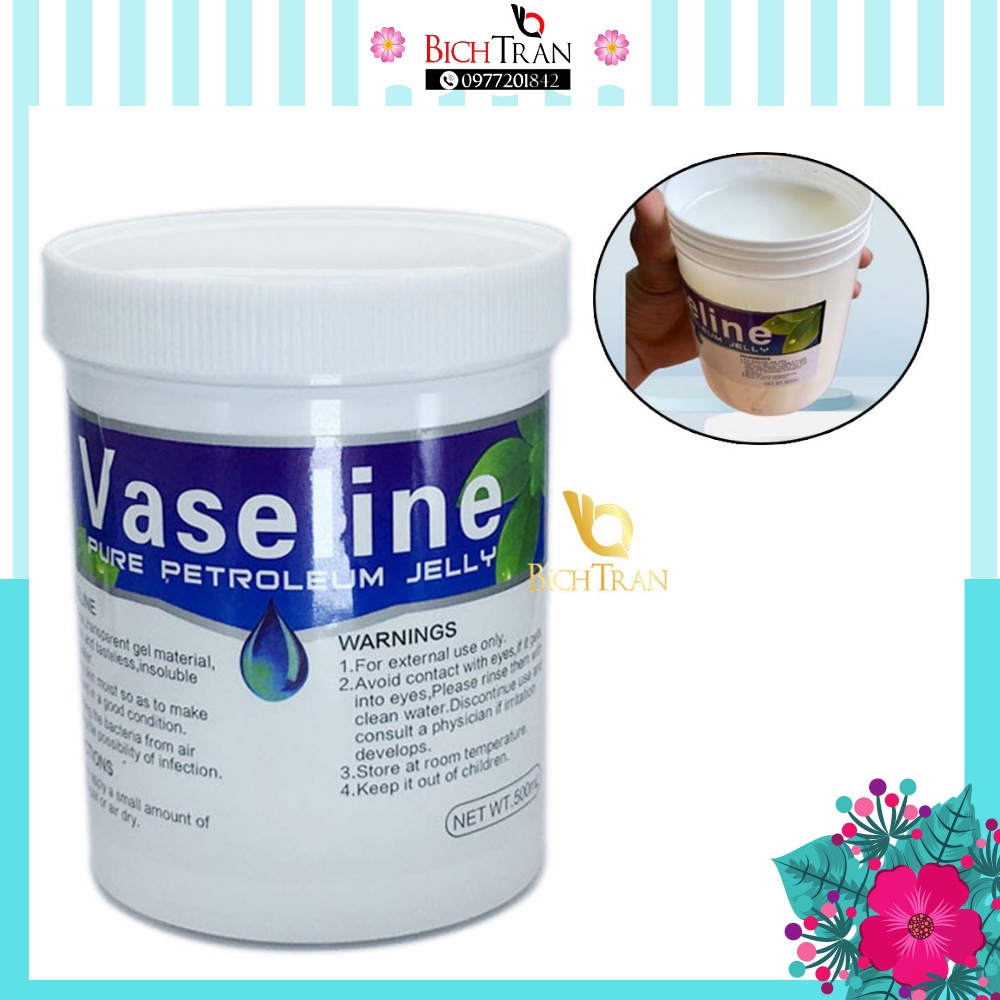 VASELINE 500ml  Dùng Lau Mực Xăm, Vệ Sinh Phun Xăm