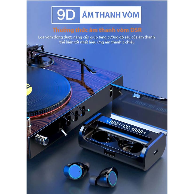 [Mã 159ELSALE hoàn 7% xu đơn 300K] [ Siêu Phẩm ] - Tai nghe bluetooth tích hợp sạc dự phòng G06-TWS