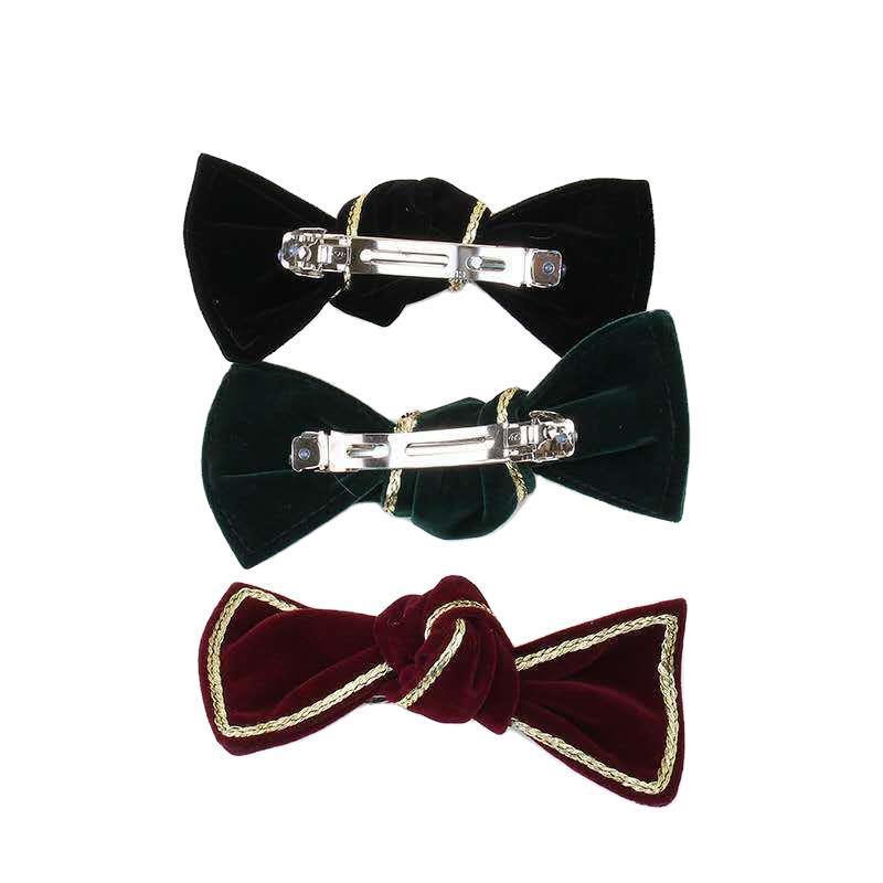 Dây Cột Tóc Nơ Màu Đen Bằng Nhung Phong Cách Hàn Quốc Thời Trang Xinh Xắn Cho Nữ