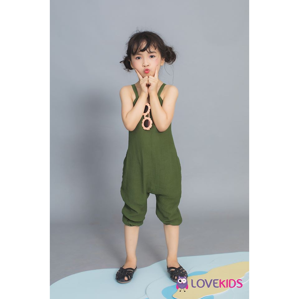 Jumpsuit đũi bé gái siêu mát nhiều màu LK0212 - LOVEKIDS