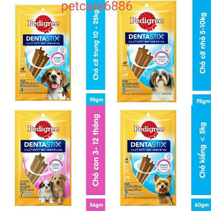 Xương dentastix pedigree COMBO 12 GÓI