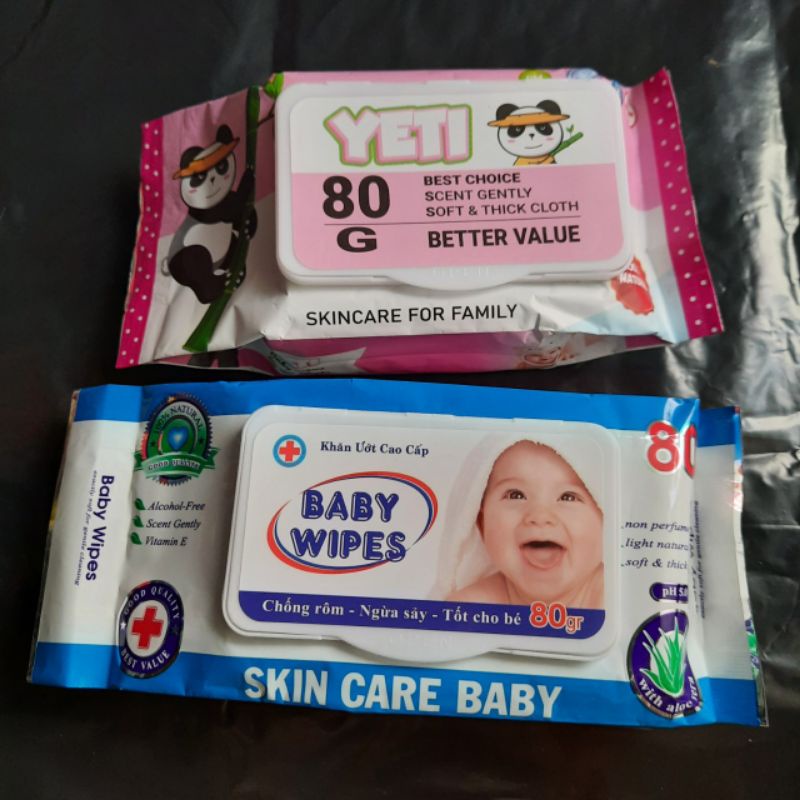 Khăn ướt Baby safe 80g (có mùi/không mùi)