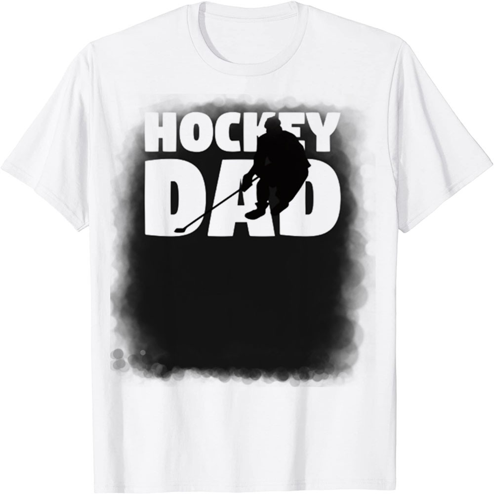 Áo Thun In Hình - Khúc côn cầu Dad Hockey Silhouette Gift Cha Hockey Dad Hockey Silhouette Gift Fath