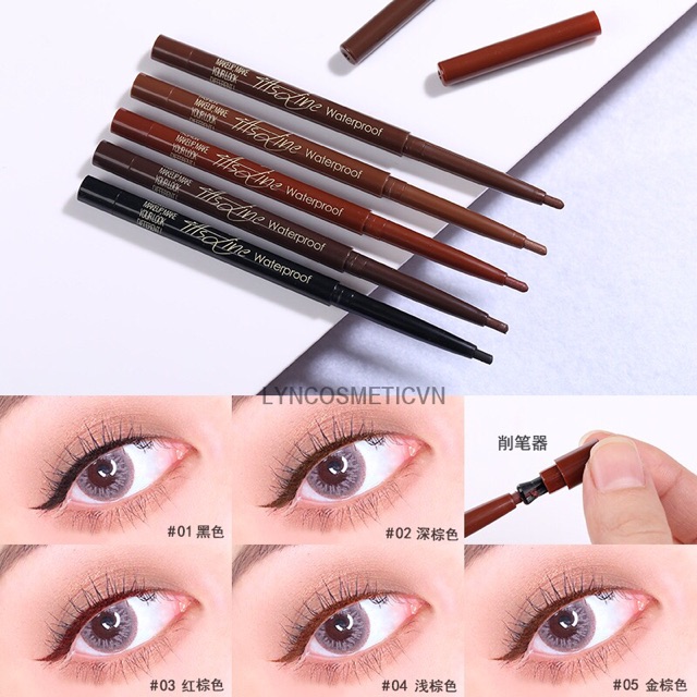 Kẻ mắt gel chống nước , chống lem trôi Xixi eyeliner + đầu gọt