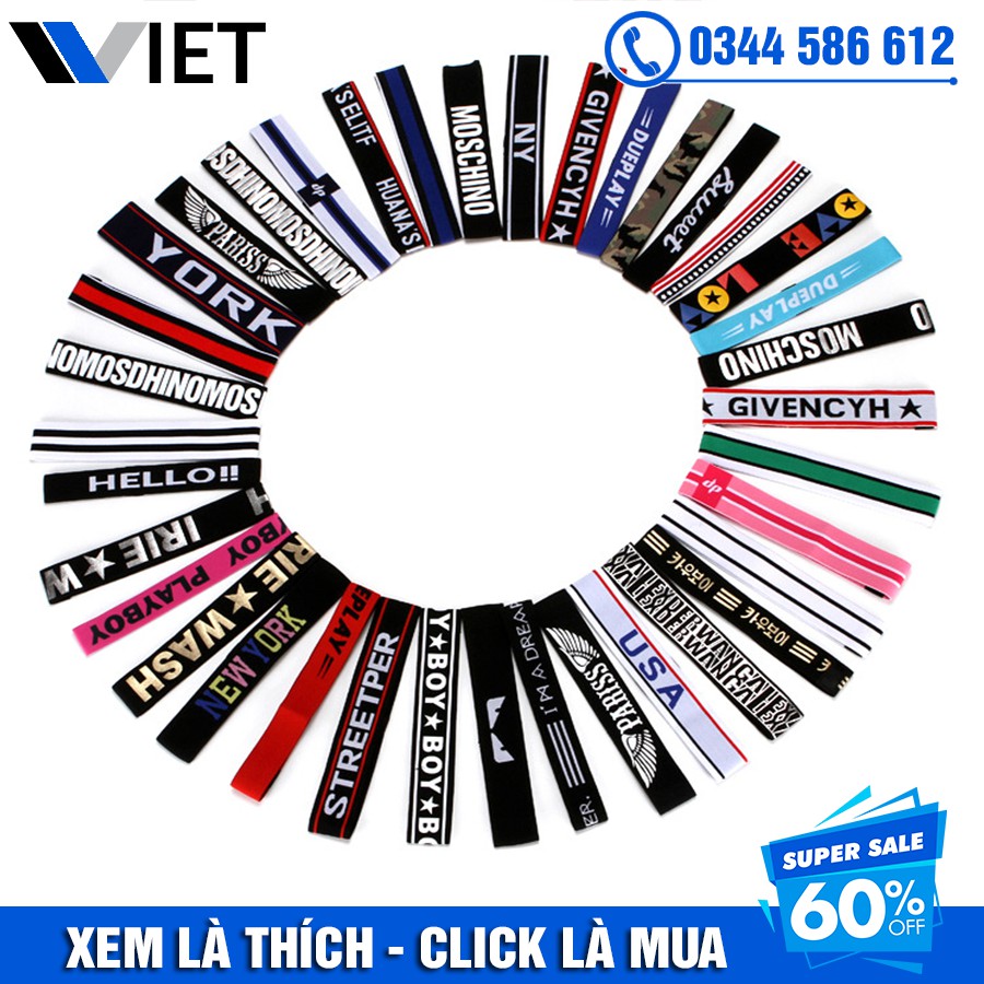 Băng Đô Quấn Đầu Co Giãn Dùng Tập Thể Dục, Chơi Thể Thao Thời Trang