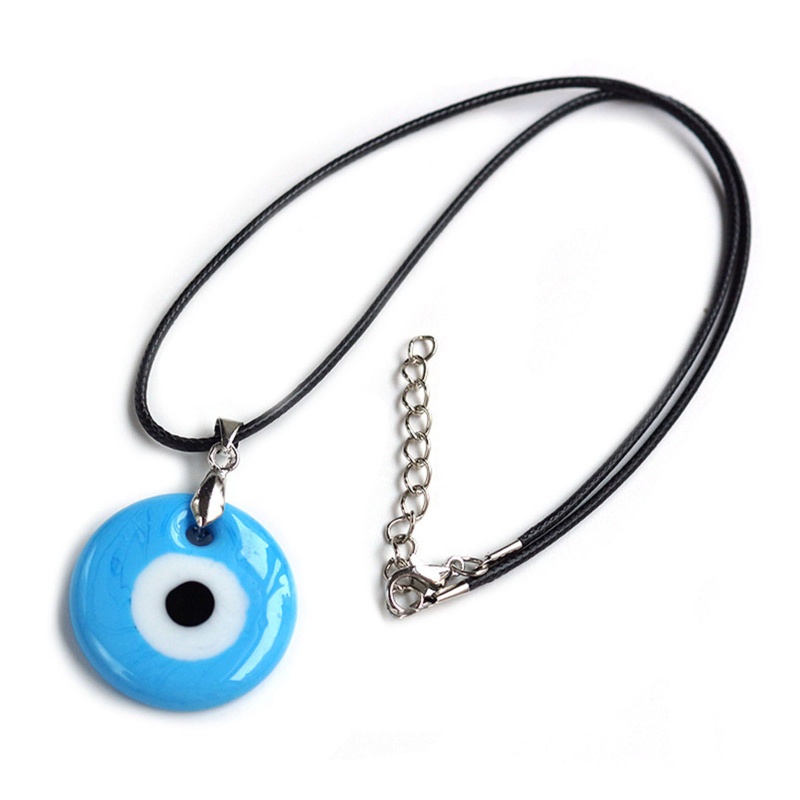 Vòng cổ Da Mặt Hình Đôi Mắt Quỷ Bảo Vệ Thổ Nhĩ Kỳ Có Thể Điều Chỉnh