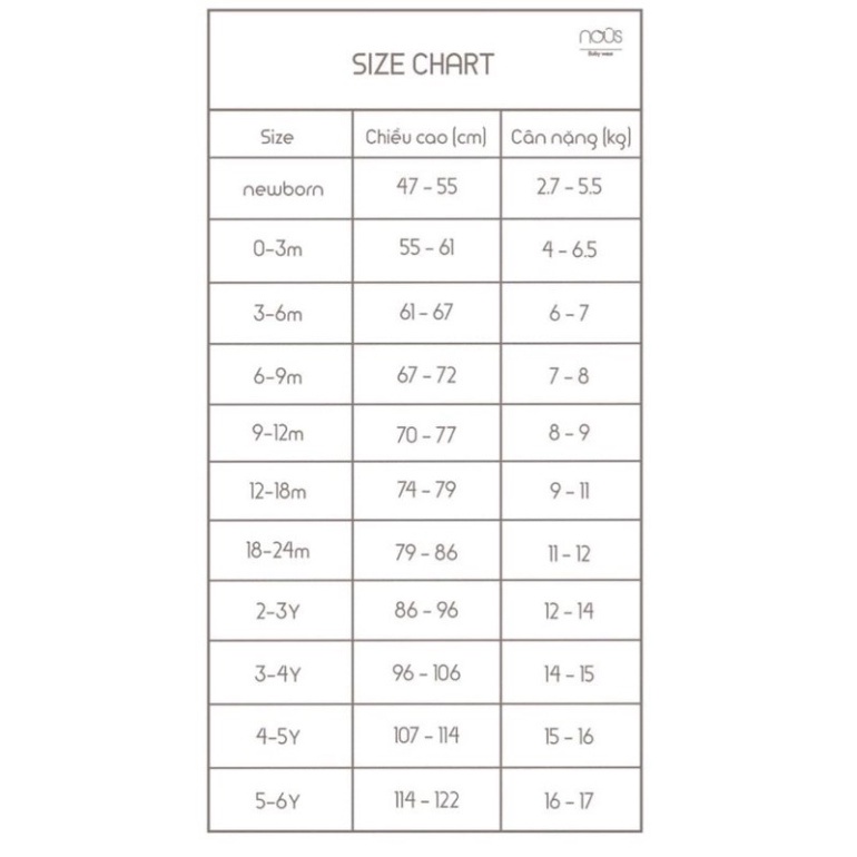 [Nous] Bộ cộc tay cài giữa petit có kích cỡ từ 3 đến 12 tháng
