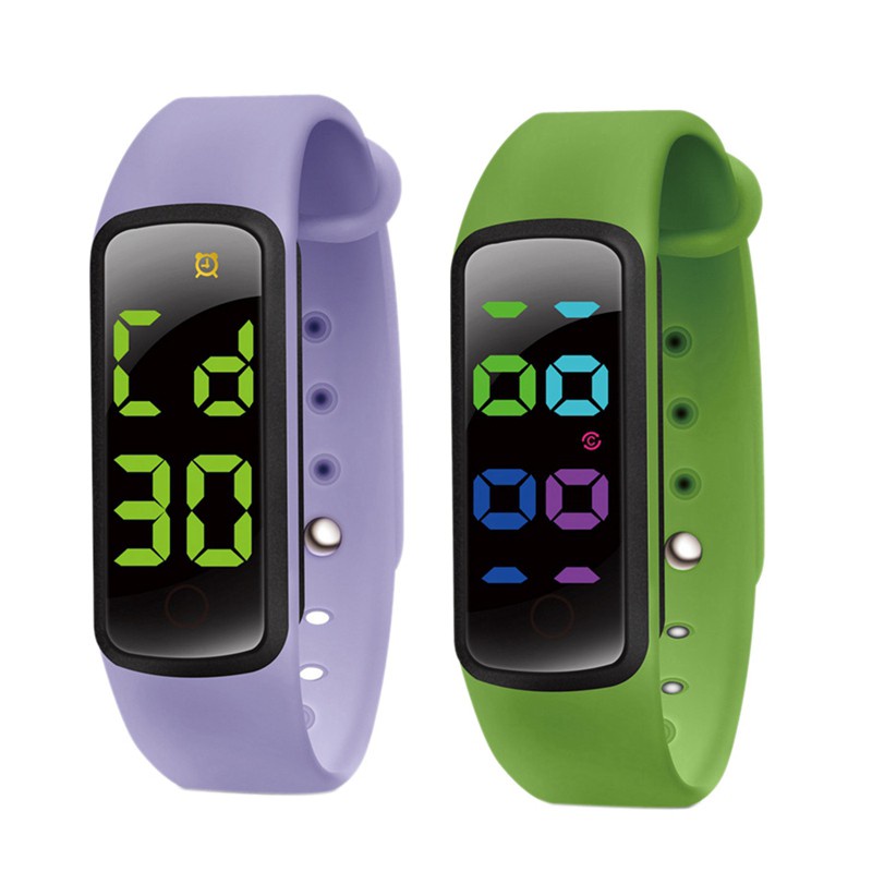 2x Potty Training Watch - Water Resistant Baby Reminder Timer for Girls and Boys 9 Loop Songs - Green & Purple