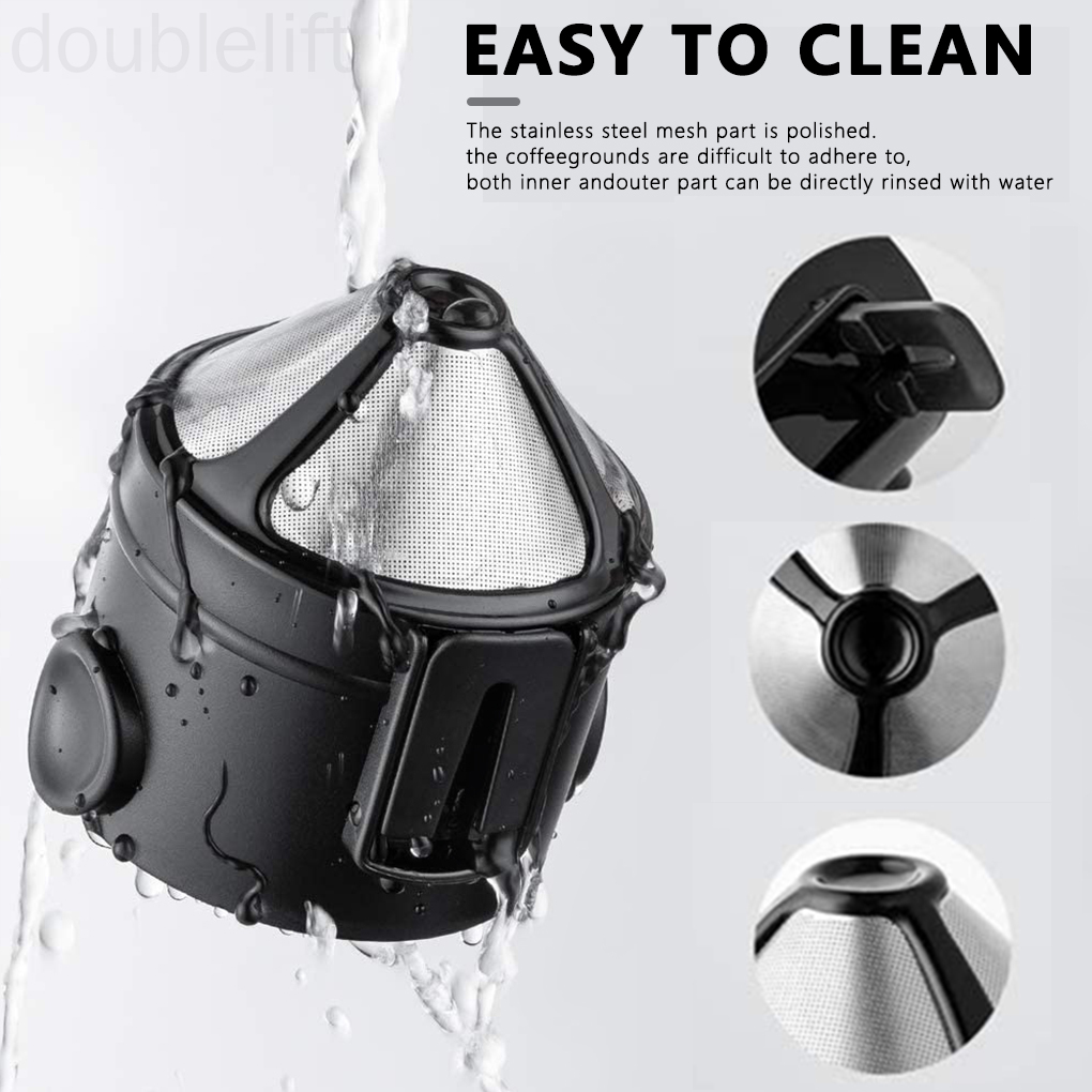 Cốc Lọc Cà Phê Hai Lớp Có Tay Cầm Tiện Lợi