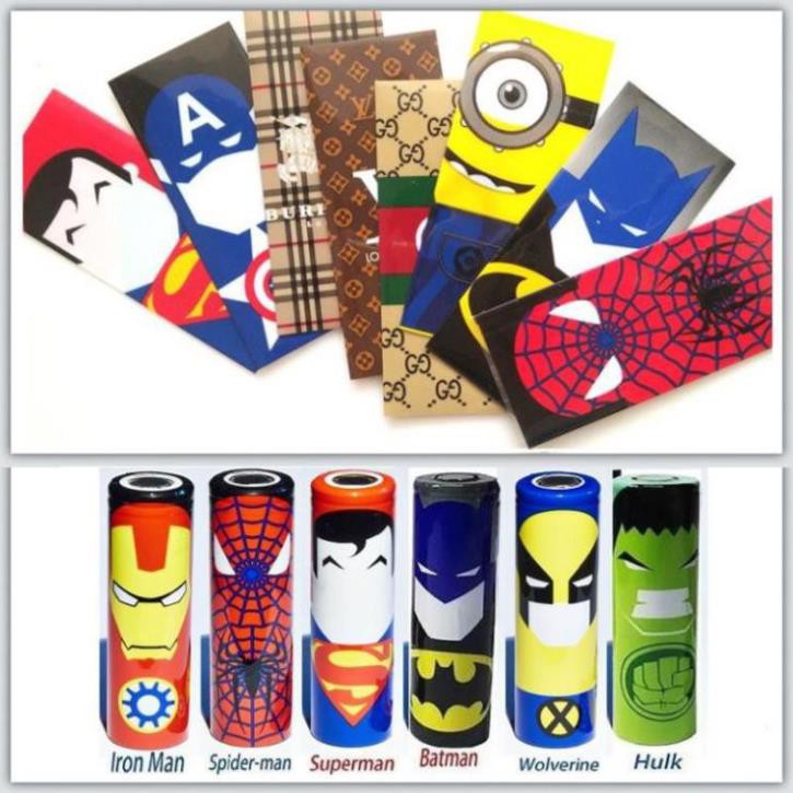⚡️Chọn Hình⚡️ Vỏ bọc pin 18650 PVC cách điện _ họa tiết siêu cool, siêu dễ thương