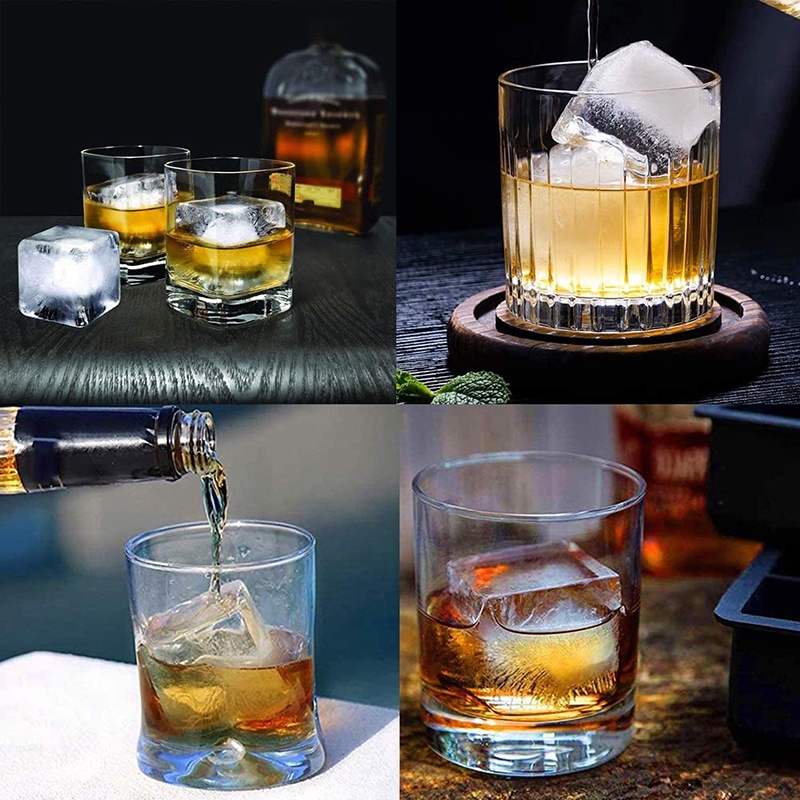 Khuôn Làm Đá Viên/Bánh Kẹo/Đá Viên Hình Vuông 4-8 Ngăn Bền Bỉ Tiện Dụng