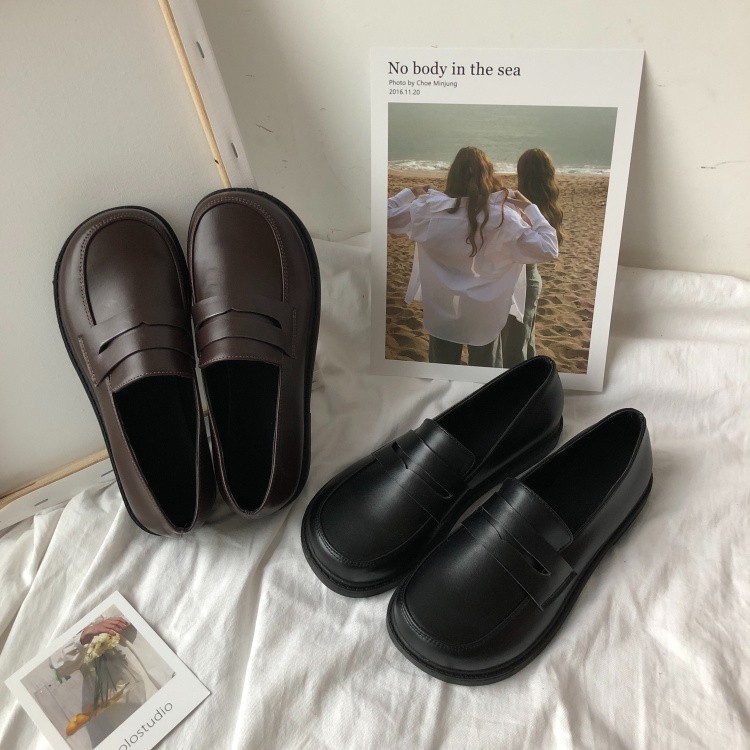 Giày ulzzang da mềm phong cách retro mã C09