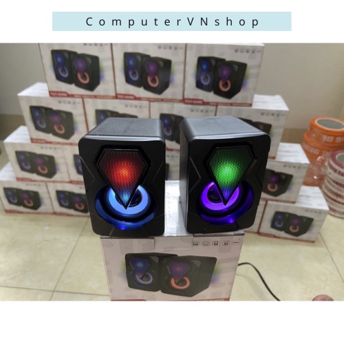 Bộ loa máy tính, loa vi tính mini, loa mini YST-1046 Led rgb