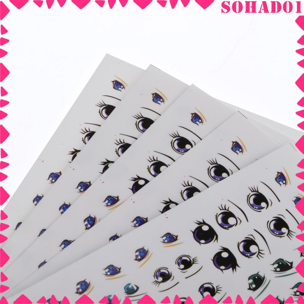 5X Cartoon Self-Adhesive Doll Eyes For DIY Scrapbooking Craft Toy Accessories