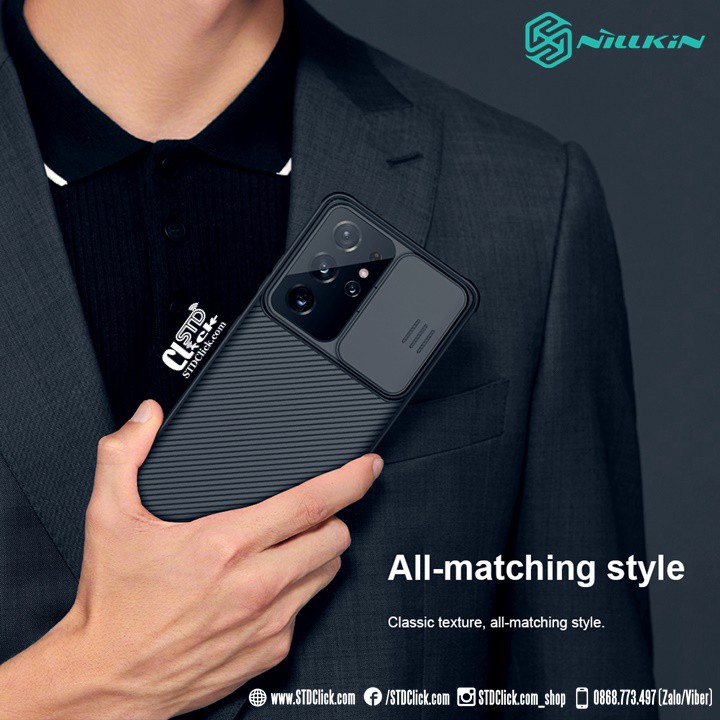 ỐP LƯNG SAMSUNG GALAXY S21 ULTRA 5G NILLKIN CAMSHIELD PRO BẢO VỆ CAMERA CHÍNH HÃNG