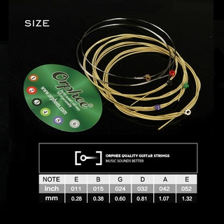 Set 6 Dây Đàn Guitar Orphee TX630