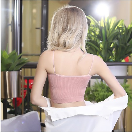 Áo Bra Cotton 2 Dây Gợi Cảm  Áo Croptop Trẻ Trung Sexy Gân Tăm Golmon