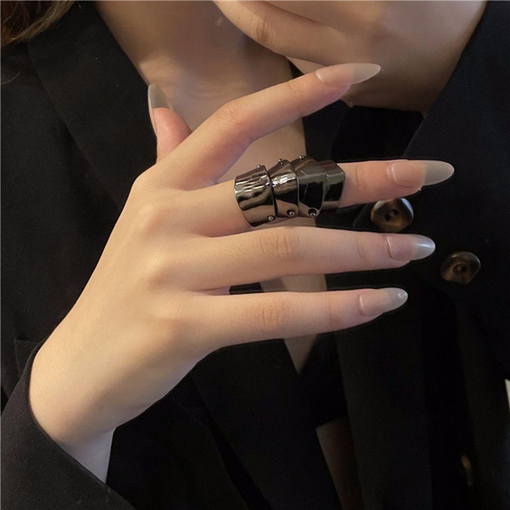 Hejiu knuckle rings cool retro geometry anime oosaki nana men punk style alloy nhẫn phong cách hàn quốc
