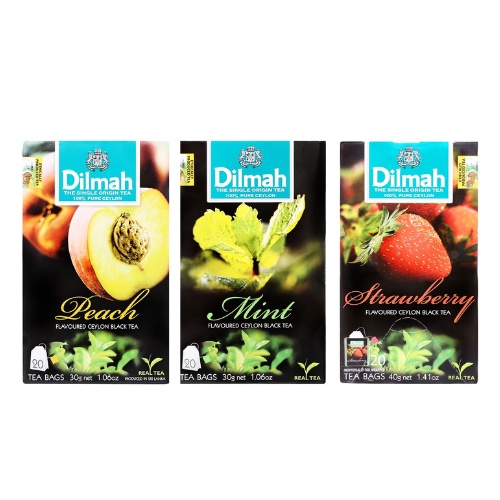 Trà túi lọc Dilmah hương Bạc Hà / Dâu Tây / Đào hộp 30g