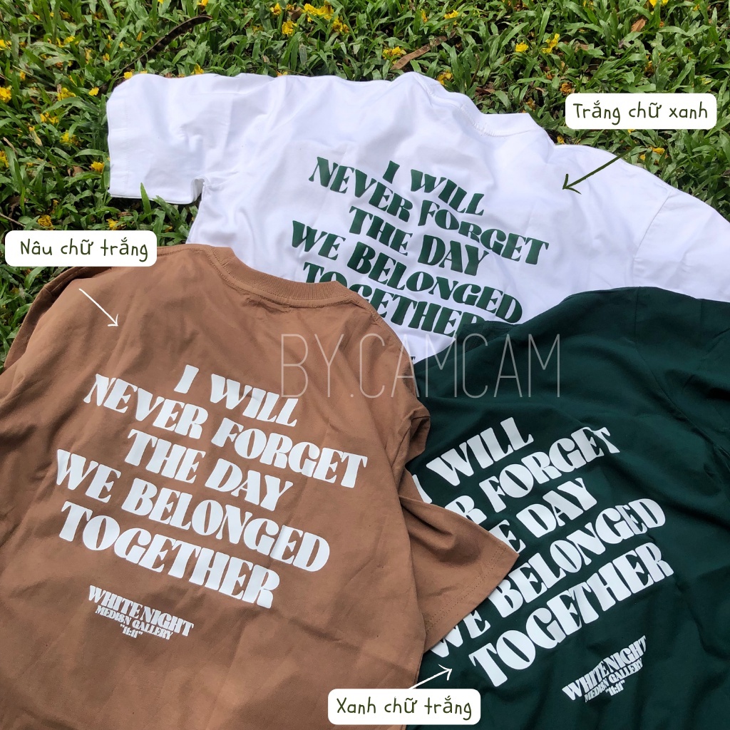 Áo Thun Tay Lỡ 100% Cotton Chữ Xanh 11:11 WHITE NIGHT 2023 𝘽𝙮.𝘾𝙖𝙢𝙘𝙖𝙢