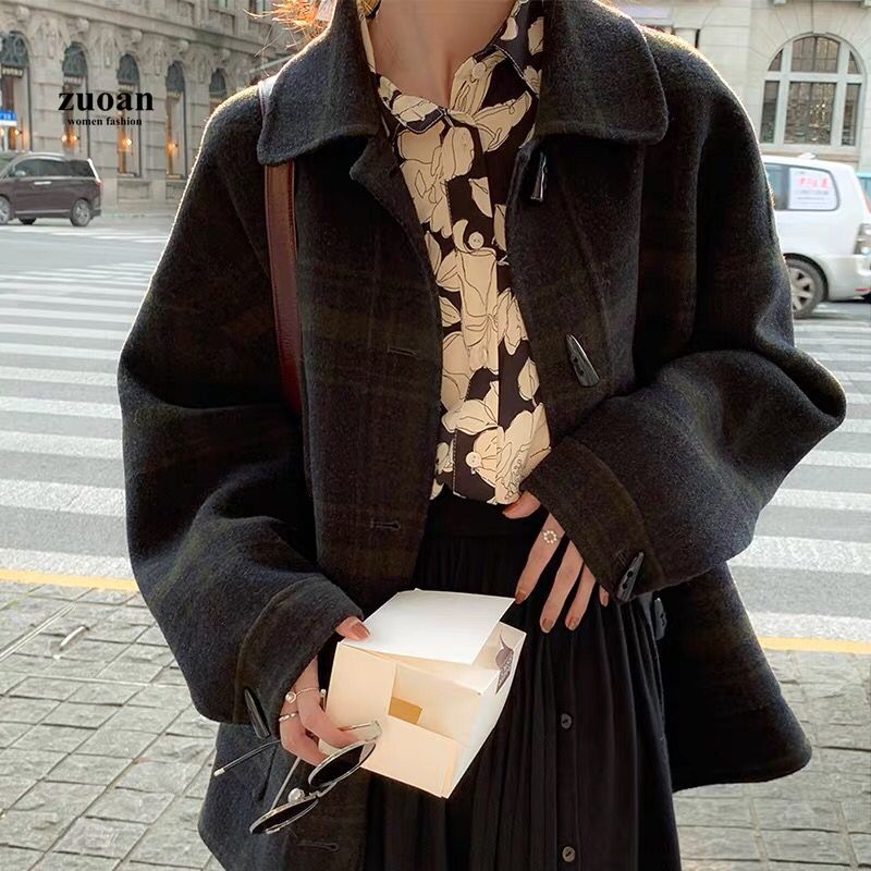 Áo sơ mi nữ SUXI dài tay in hoa cổ điển