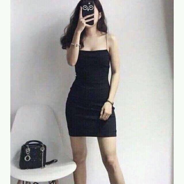 Xu đơn 99K] ĐẦM HAI DÂY BODY THUN CỰC ĐẸP HÌNH THẬT 🍀🍀