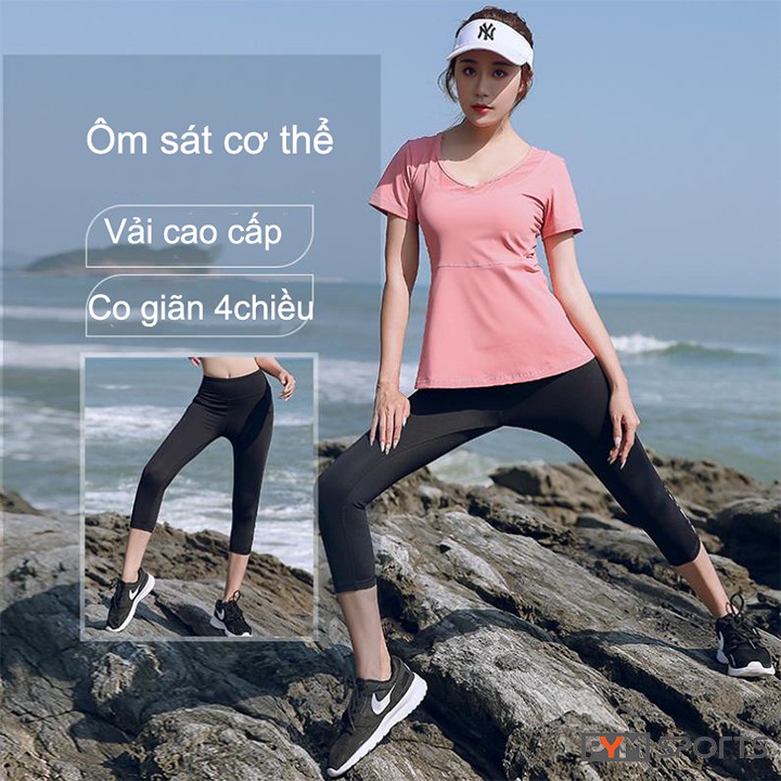 Quần legging ngố đan dây gấu quần| Loại Bigsize |Quần lửng legging tập Yoga,Gym,Zumba Cạp Cao Gen Bụng Co dãn 4 chiều | BigBuy360 - bigbuy360.vn