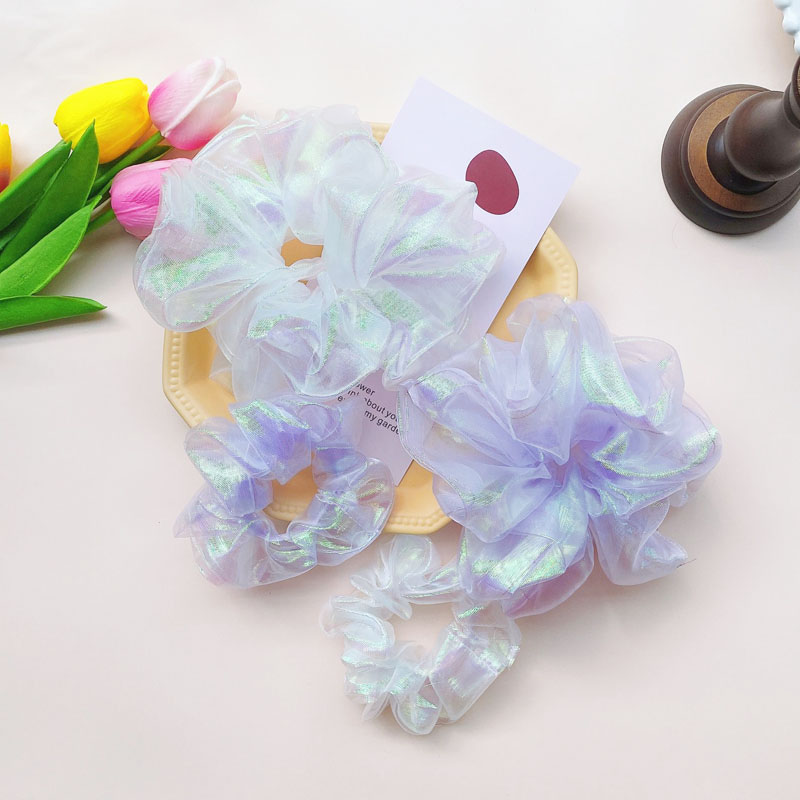 Dây Buộc Tóc Lưới Hình Tròn Lớn Phong Cách Hàn Quốc Ngọt Ngào Đơn Giản