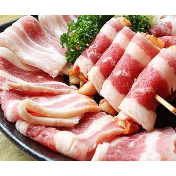 Ba chỉ heo nhập khẩu túi 1kg rất mềm ngon, thịt thơm