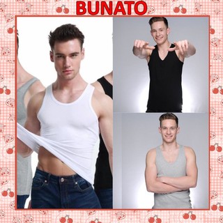 Combo 3 áo ba lỗ nam Bunato thoáng mái co dãn thiết kế đơn giản ABL01