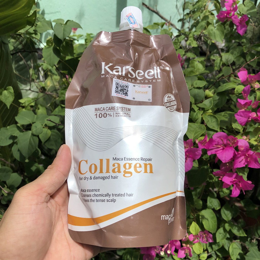 Hấp dầu Collagen phục hồi tóc hư tổn Karseell 500ml