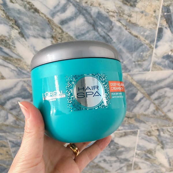 Hấp dầu Loreal Hairspa xanh cho tóc khô hư tổn 500ml