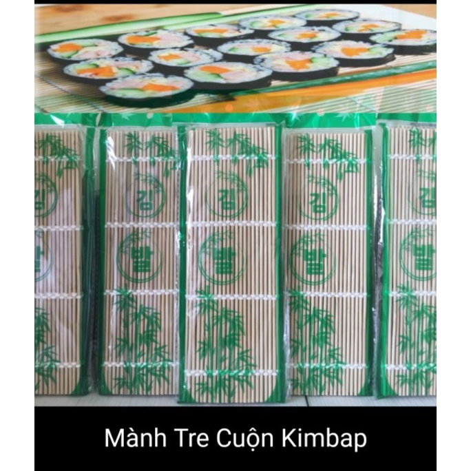 Mành tre cuộn cơm kimbap nan tròn - 김발 겉대