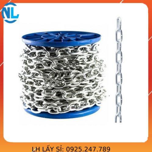 Dây xích sắt mạ kẽm phi 6mm cáp thép giá sỉ Thái Bình Vina