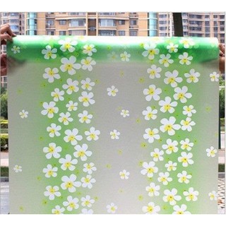 3met Decal dán kiếng/dán kính khổ 45cm  Hoa lài xanh lá cây siêu bền siêu đẹp