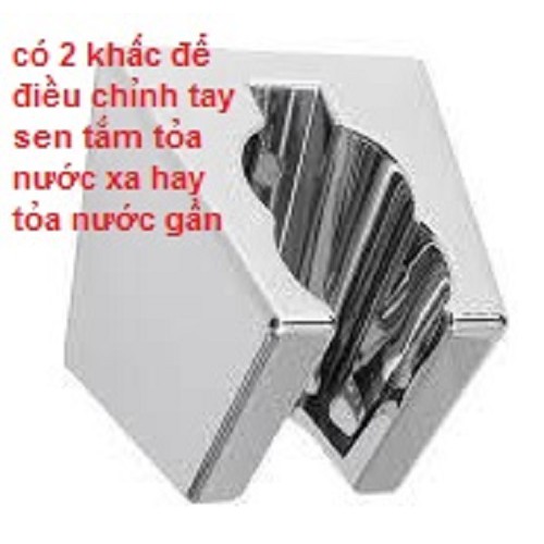 Cài Đế Gác dây sen tắm dây xịt giá đỡ vòi hoa sen CÓ 2 KHẤC ĐỂ ĐIỀU CHỈNH ĐƯỢC TAY SEN TỎA NƯỚC XA GẦN cài nhựa xi