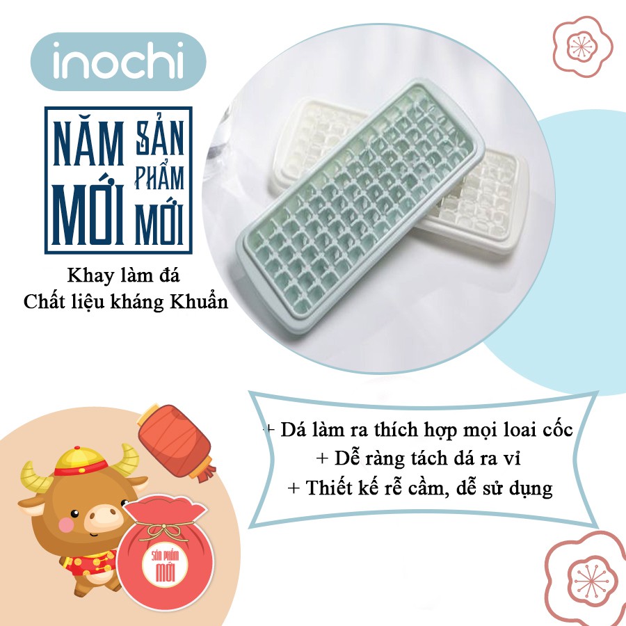 [Tặng Quà]Khay làm đá -Chất liệu an toàn kháng khuẩn chống mùi tuyệt đối, tủ lạnh 84 viên kari inochi