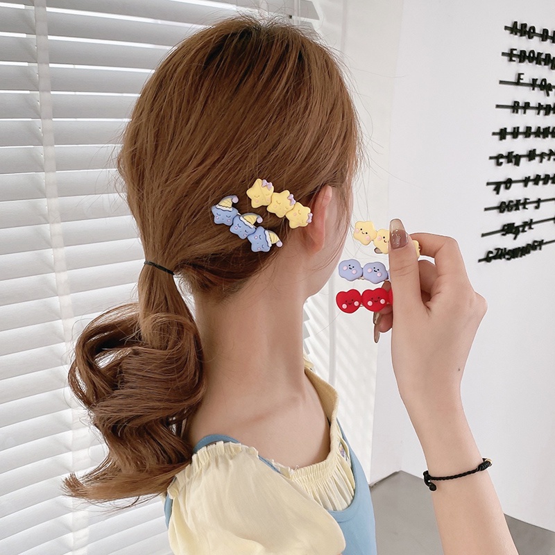 Dễ Thương Kẹp Tóc Hình Ngôi Sao Năm Cánh / Trái Tim Kiểu Hàn Quốc Đơn Giản Xinh