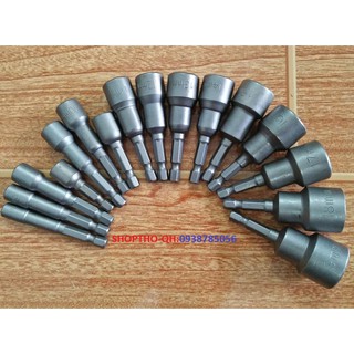 BỘ 16 ĐẦU KHẨU CHÂN LỤC GIÁC DÀI 65MM CÁC KÍCH CỠ 5MM-19MM(CÓ TỪ TÍNH)