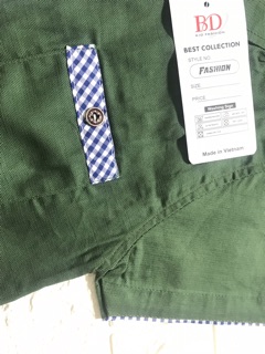 ☘️áo sơ mi thô đũi siêu mát bé trai☘️  Ms4860