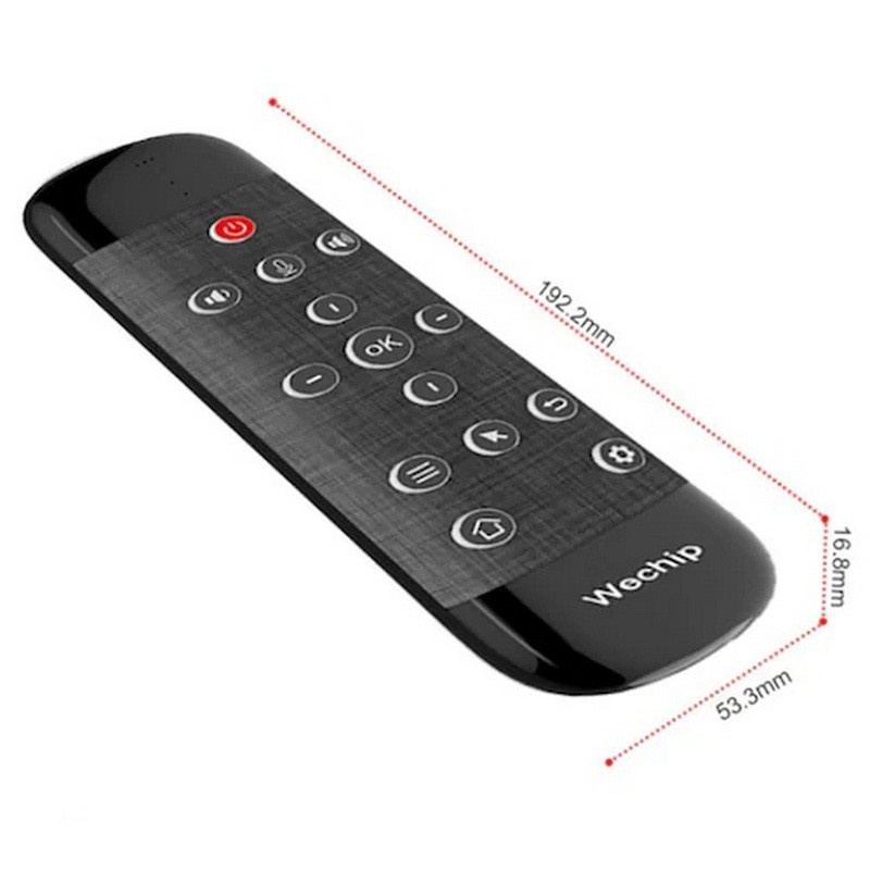 primitive Wechip W2 Pro Air Mouse Remote Control Keyboard Backlight 2.4G wireless Anti-Lost Rechargeable Micro USB interface