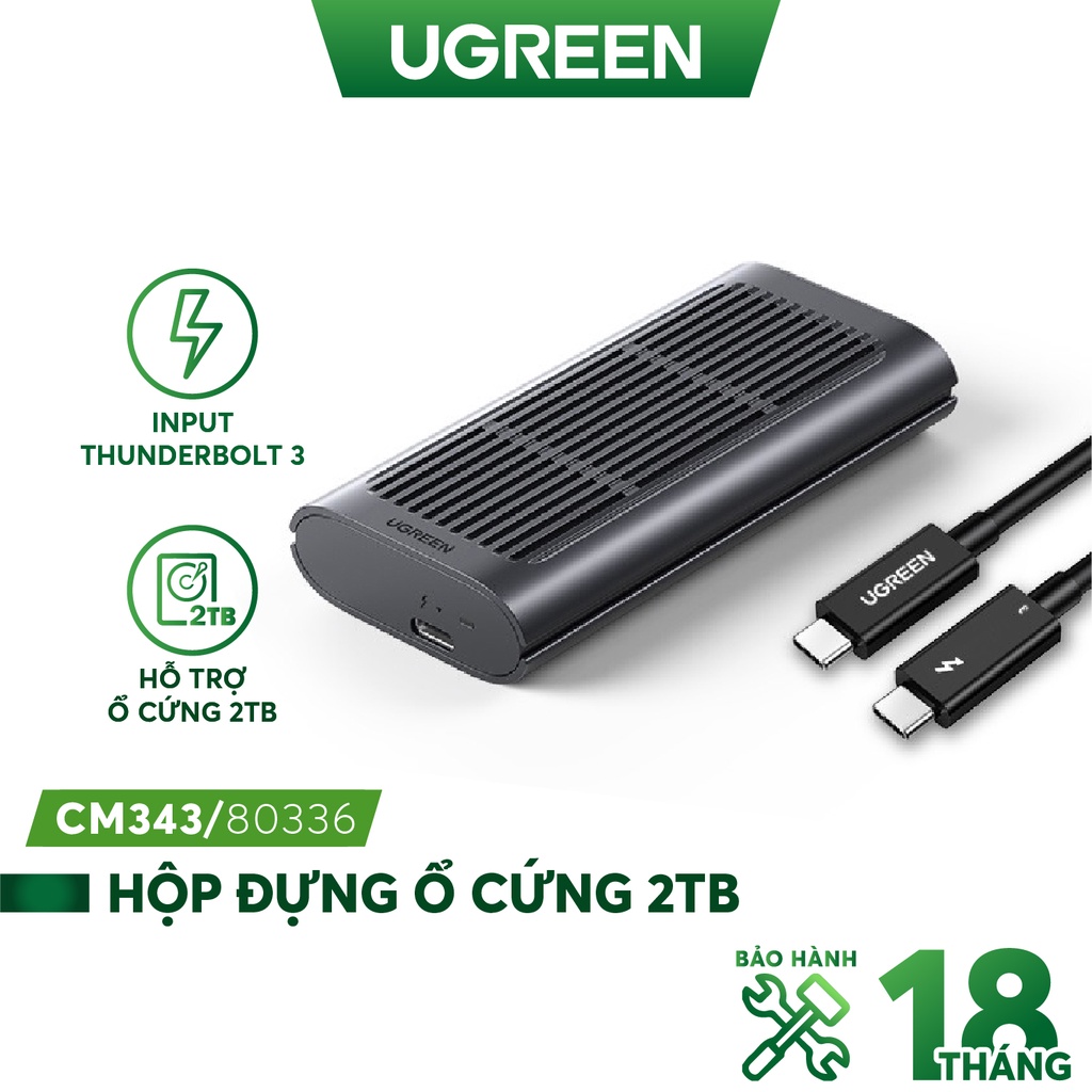 Hộp đựng ổ cứng M.2 CM343 Tốc độ truyền 40GpbsThunderbolt ™ 3 hỗ trợ ổ cứng 2 TB